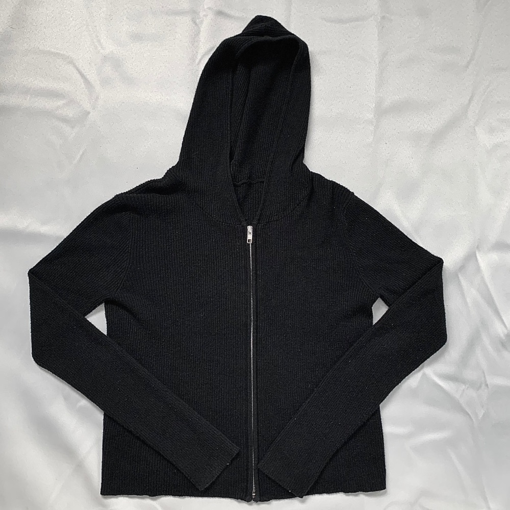 Brandy Melville black Arden zip up hoodie